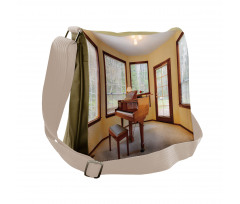 Round Room with Piano Messenger Bag
