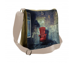 Old Armchair Messy House Messenger Bag