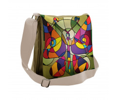 Abstract Butterfly Art Messenger Bag