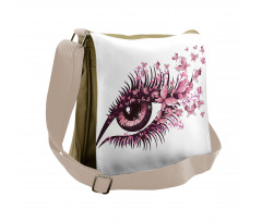 Fairy Woman Eyelashes Messenger Bag