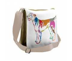 Terrier Shadows Sketch Messenger Bag