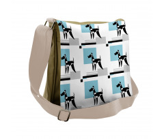 Simplistic Modern Terrier Messenger Bag