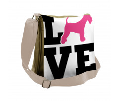 Pop Dog Lover Art Messenger Bag