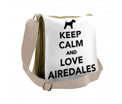 Keep Calm and Love Airedales Messenger Bag