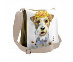 Watercolor Royal Terrier Messenger Bag