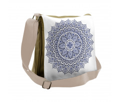 Meditative Floral Art Messenger Bag