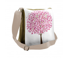 Simple Cherry Tree Blossom Messenger Bag