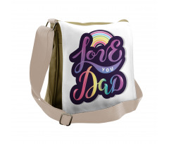 Colorful Bubbly Text Messenger Bag