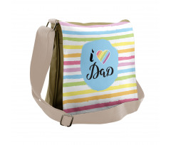 I Love Dad Design Messenger Bag