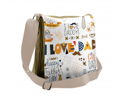 Calligraphic Doodle Messenger Bag