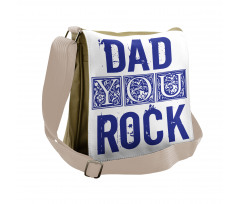 Grungy Dad You Rock Messenger Bag
