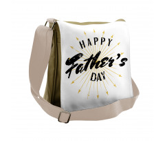 Cursive Text Boho Art Messenger Bag