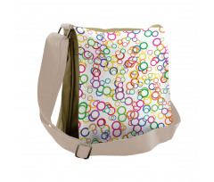 Colored Geometric Circle Messenger Bag