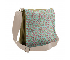 Classical Pastel Tone Floral Messenger Bag