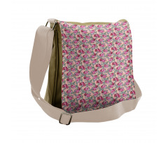 Modernized Vibrant Floral Messenger Bag