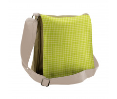 Greeny Argyle Art Messenger Bag
