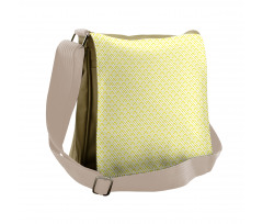 Yellow Squares and Motifs Messenger Bag