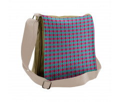 Cheerful Argyle Messenger Bag