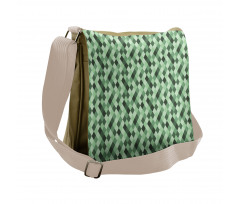 Green Hues Argyle Messenger Bag