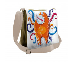 Funny Monstrous Character Messenger Bag