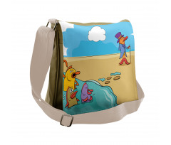 Funny Fish out of Water Messenger Bag