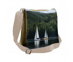 Sailboats on a Lake Messenger Bag