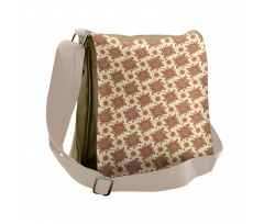 Autumn Tones Damask Messenger Bag