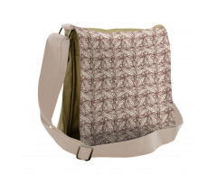 Intertwined Leaves Messenger Bag