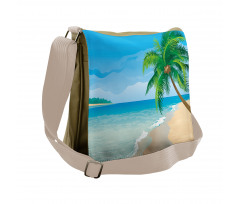 Palm Tree Calm Ocean Messenger Bag