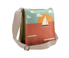 Sailboat Dawning Sun Messenger Bag