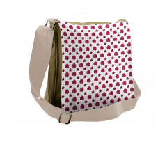 Polka Dots Flowers Messenger Bag