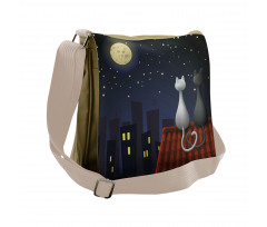 Cats on the Roof Valentines Messenger Bag