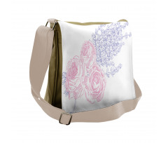 Romantic Lavender Art Messenger Bag