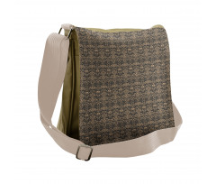 Nature Tone Damask Messenger Bag