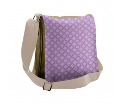 Lilac Floral Art Messenger Bag