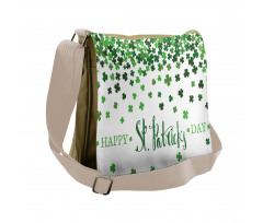 St Patrick's Day Shamrock Messenger Bag