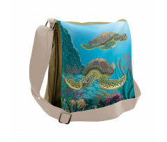 Sealife Turtles Aquatic Messenger Bag