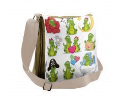 Characters in Action Messenger Bag