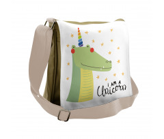 I am a Unicorn with Stars Messenger Bag