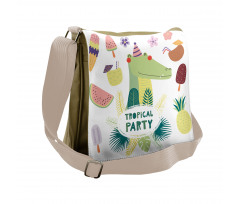 Tropical Party Ice Cream Messenger Bag