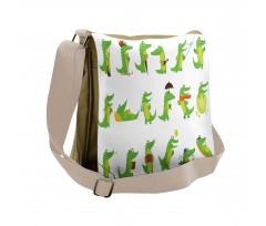 Group of Funny Animals Messenger Bag