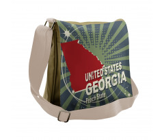 Grunge Wording Peach State Messenger Bag