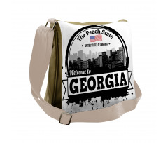 Welcoming Peach State Text Messenger Bag