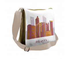 Modern Urban Illustration Messenger Bag