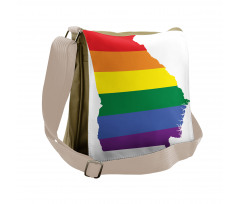 Colorful Stripes Gay Pride Messenger Bag