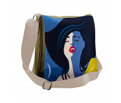 Lady Portrait Messenger Bag