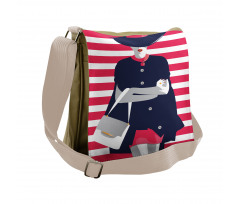 Fashion on Stripes Messenger Bag