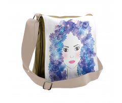 Surreal Floral Girl Messenger Bag