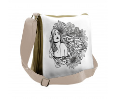 Chamomile Flowers Messenger Bag