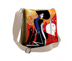 Modern Musical Jazz Messenger Bag